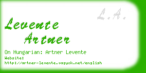 levente artner business card